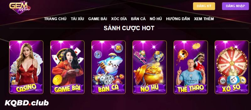 Những sản phẩm giải trí đáng chơi nhất tại GEMWIN